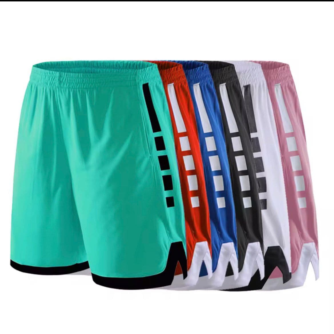 short blanc, noir , rouge, bleu